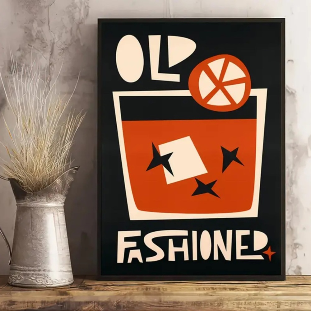 Canvas Poster - Old Fashion Cocktail, Unframed - 11x16 In